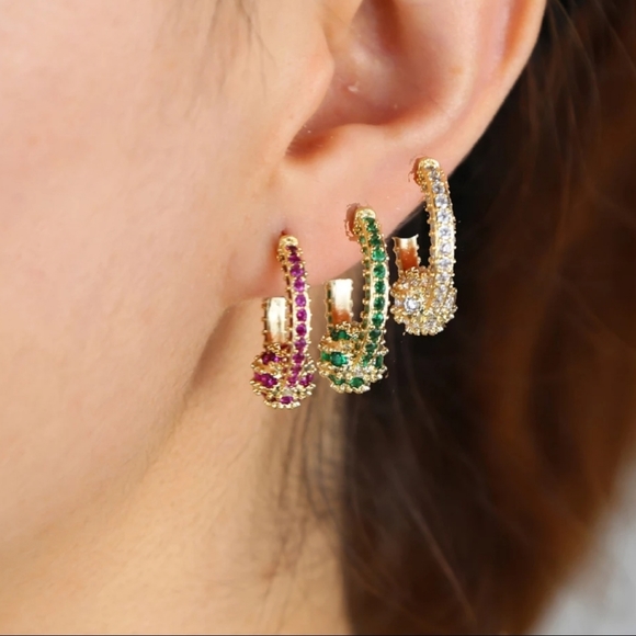 Kays Jewelry Jewelry - Red Crystal Mini Hoop Earrings